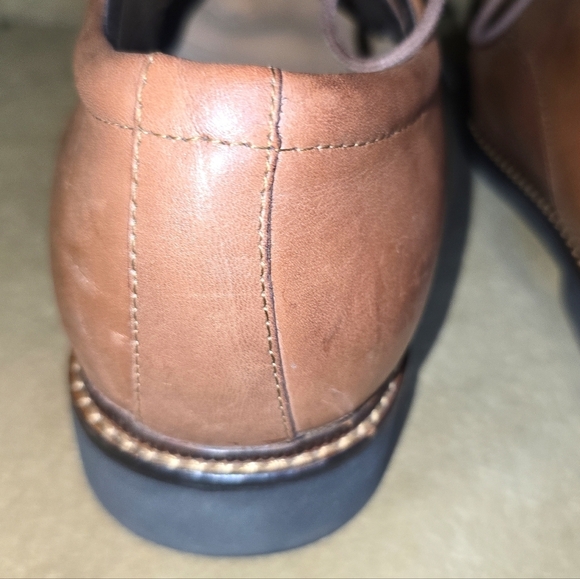 Apex  Lexington Cap Toe Leather Oxford Comfort Mens Shoes Size 11 Wide - Picture 8 of 15